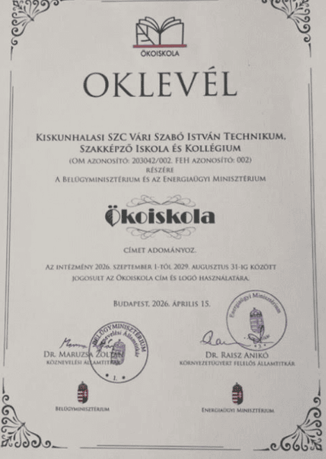 Öko-csoportunk 2026-os beszámolója