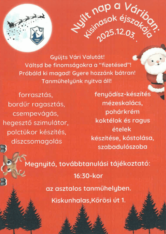 December 3-án nyílt nap a Váriban!