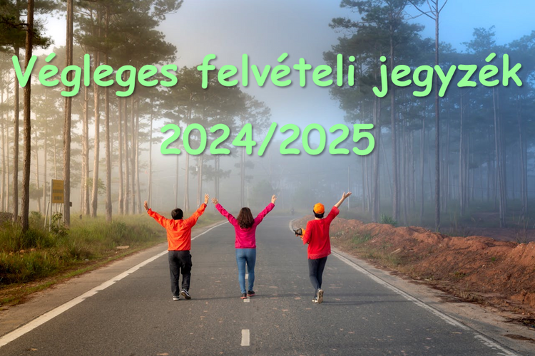 Végleges felvételi jegyzék