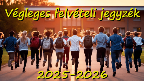 Végleges felvételi jegyzék 2025-2026. kód