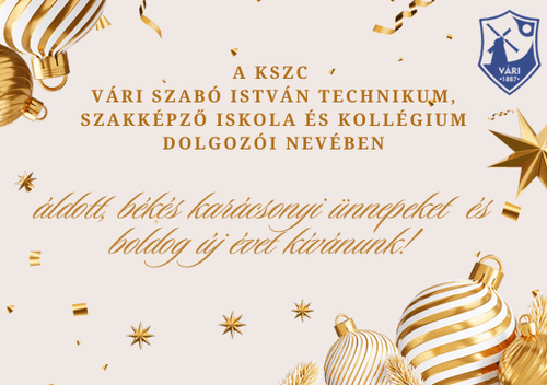 Áldott, békés karácsonyi ünnepeket és boldog új évet kívánunk!