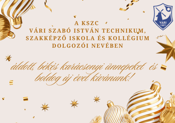 Áldott, békés karácsonyi ünnepeket és boldog új évet kívánunk!